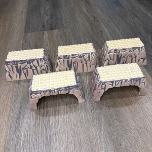 Mega‎ Bloks 3676 Pyrates Pirate Replacement Base Rock Wall Lot Of 5
